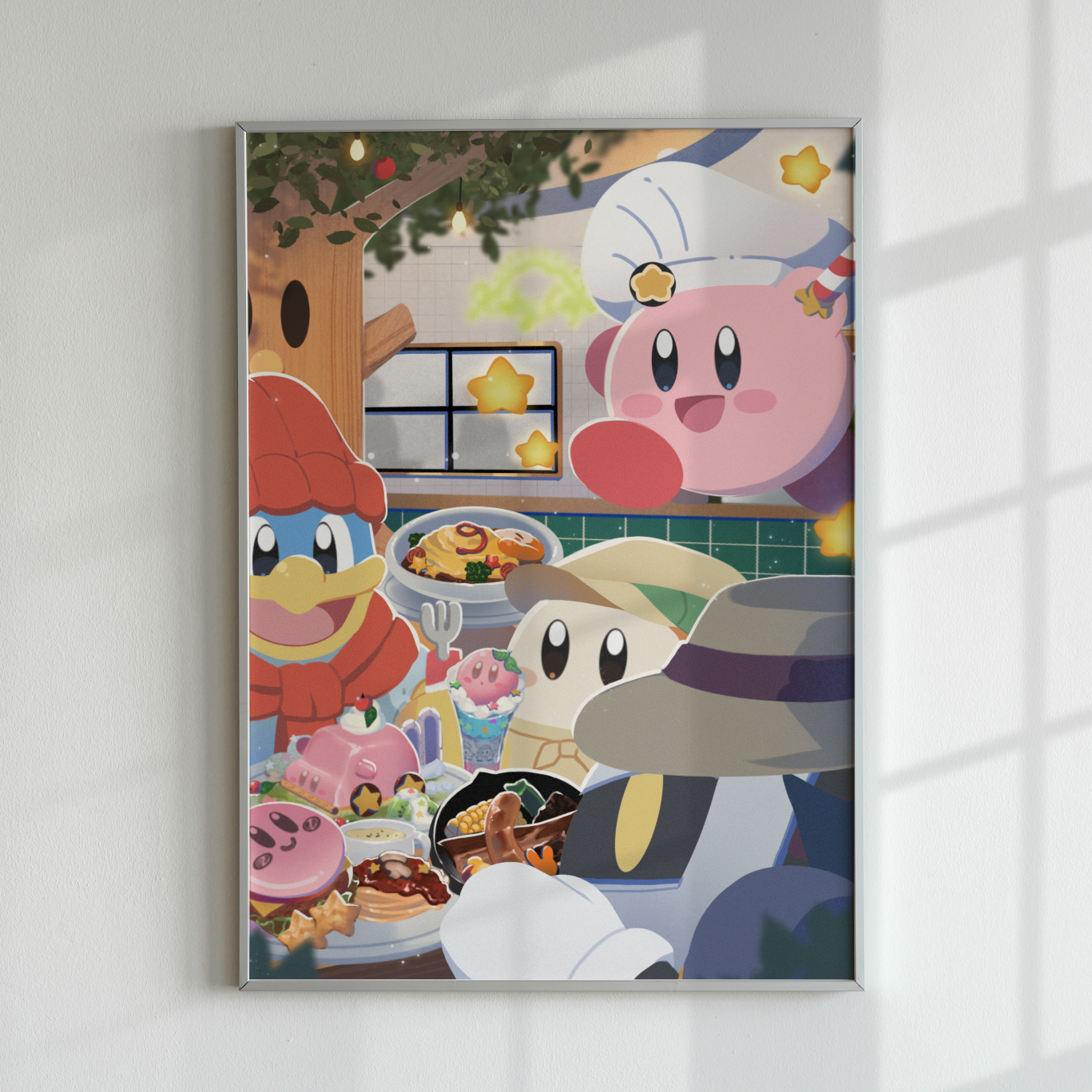 Pink Crew Cafe Food Print