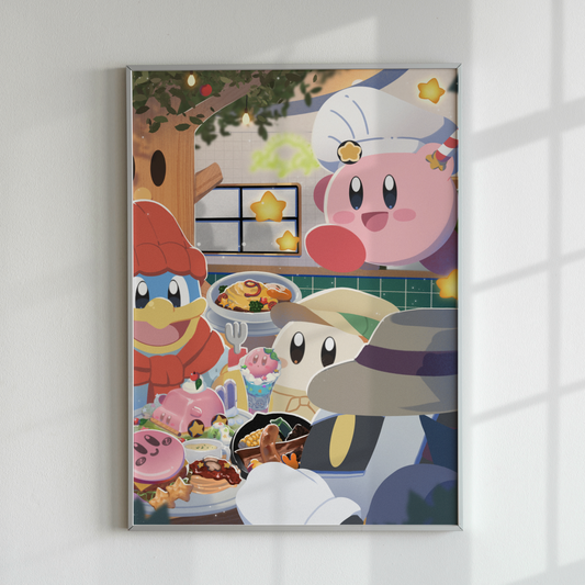 Pink Crew Cafe Food Print